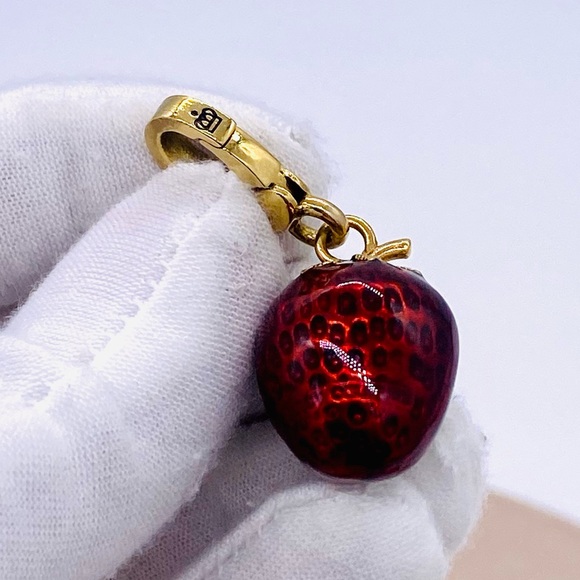 EUC Rare Retired Juicy Couture Red Glazed Strawberry Charm - Picture 10 of 16